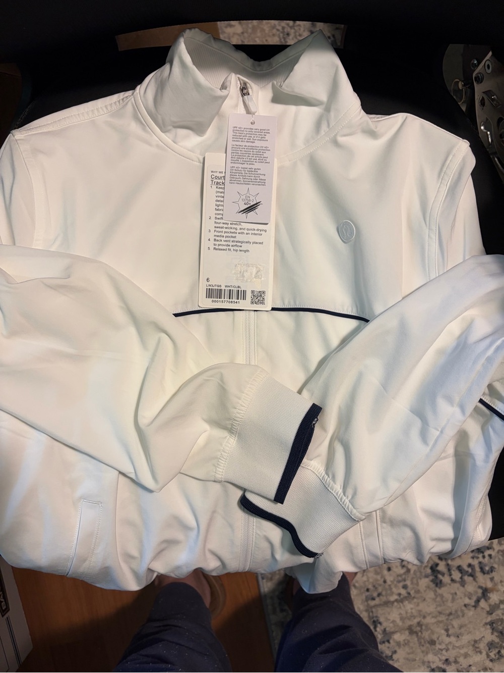 Lululemon White Women’s Zip-Front Track Jacket